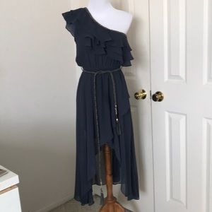 One shoulder asymmetrical dress